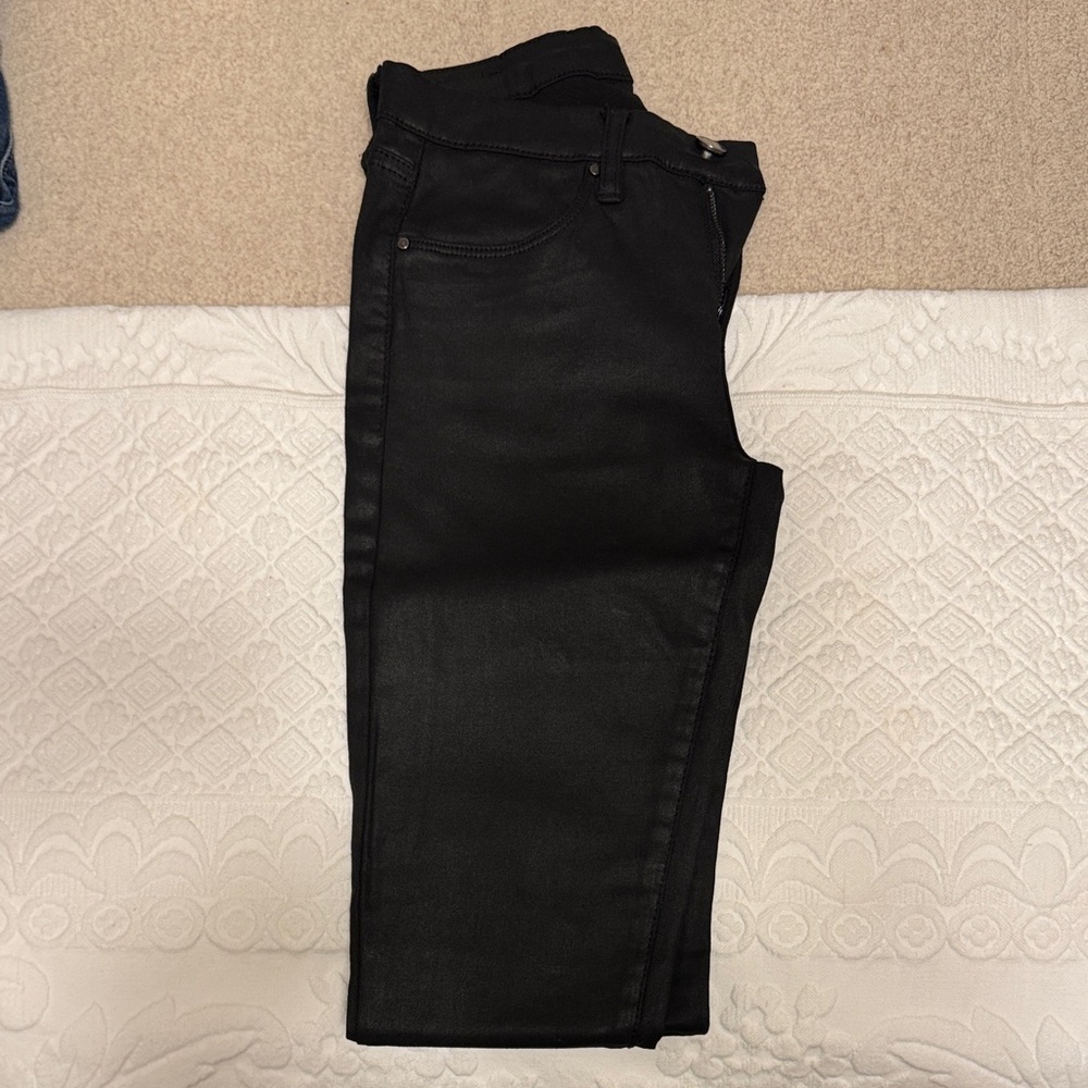 Blank NYC Men's Black Skinny Coated Jeans